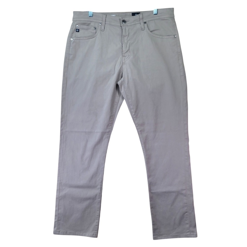 AG Adriano Goldschmied The Everett Pants Mens 36x29 Beige Slim Straight Preppy